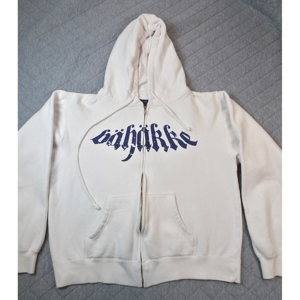 Independent Trading Zip Hoodie Women XL White Graphic Fleece